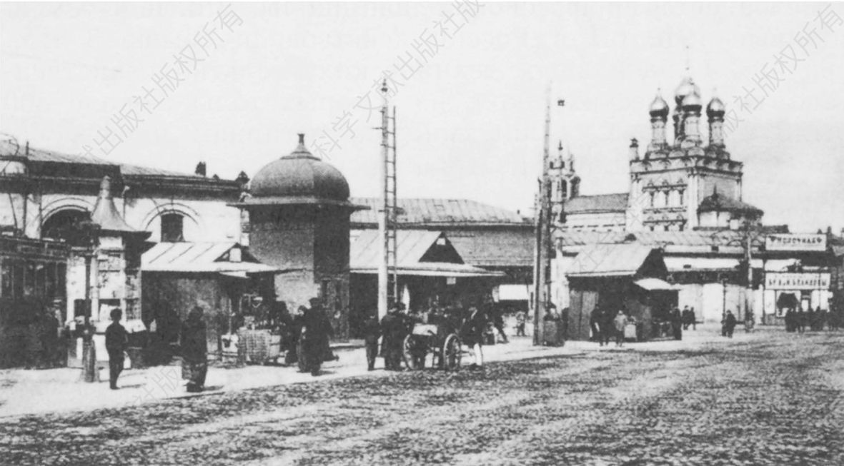 图3-12 1900年明信片——莫斯科鞑靼广场
