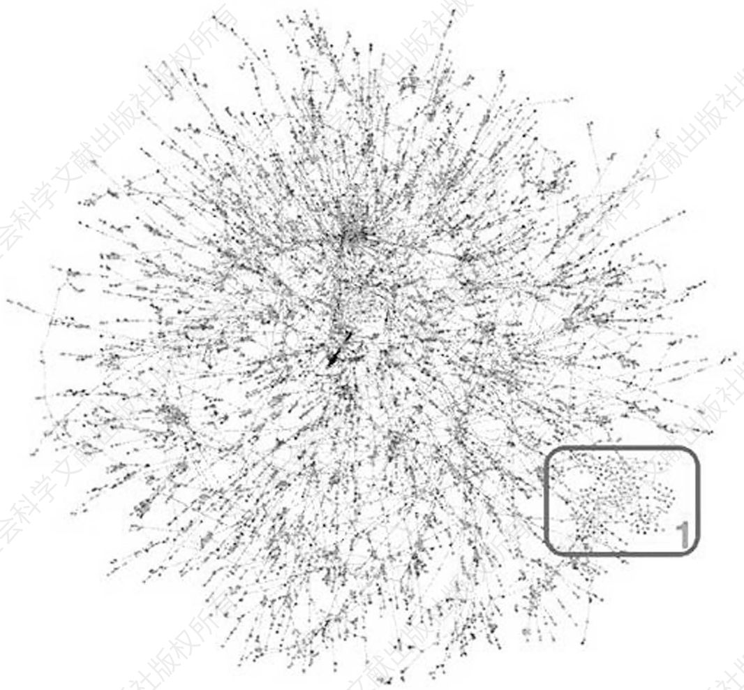 图4 全国性的担保网络（2007年1月）